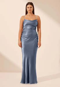 Shona Joy: EX RENTAL Shona Joy La Lune Dress Blue Smoke Sz 14