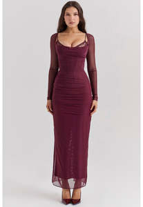 Red Dresses: Katarina Dress Sz XS Wine