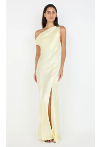 Sol Asym Dress Ice Yellow Sz 10