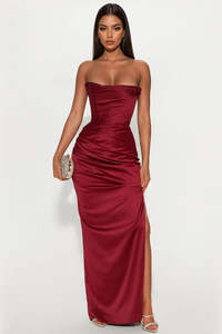 Balldress: Amira Gown Wine Sz S