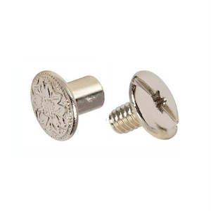 Hardware: #D5038 Chicago Screws with Floral Design 1/4" 100 Pack