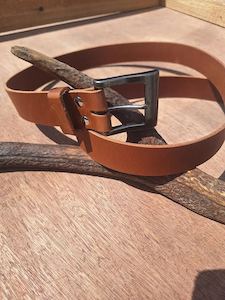 Belts And Accessories: Golden Brown, Water Buffalo Leather Belt