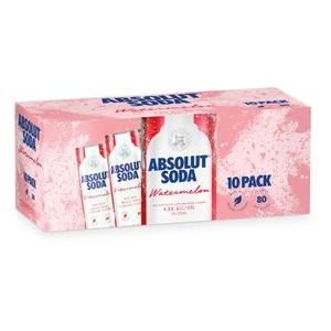 Beer & Cider Drinkland: Absolut Soda Cooler Watermelon 250ml 10pk Cans