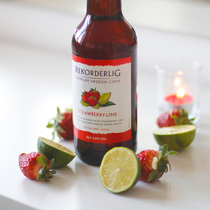 Rekorderlig Premium Strawberry Lime Hard Cider 4x500ml Bottles