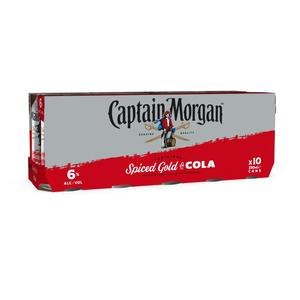 Captain Morgan Original Spiced Gold and Cola 6% 330mL x 10 Can