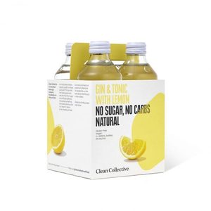 Beer & Cider Drinkland: Clean Collective Gin & Tonic WITH LEMON 300ml 8pk Bottles