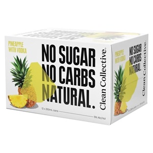 Clean Collective Pineapple with Vodka 5% 12 pack 250ml cans