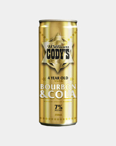 Codys Bourbon Cola 7% Gold VSKB 250mlx12pk Cans