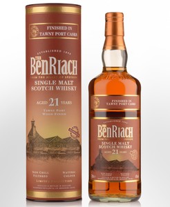 BenRiach 21 Years Old Tawny Port Finish Speyside Single Malt Whisky 700mL