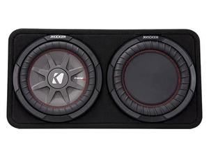 10": Kicker Tcwrt102 Comprt 10inch 2ohm 800max/400rms Enclosed Slimline Subwoofer