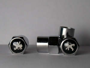 Frontpage: Peugeot Style Tyre Valve Cap - Nut Style (Set of 4)