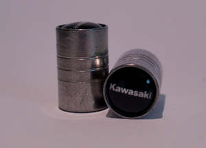 Kawasaki Style Tyre Valve Cap - Barrel Style (Set of 2)