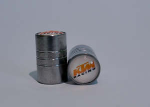 KTM Style Tyre Valve Cap - Barrel Style (Set of 2)