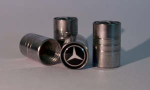 Mercedes-Benz Style Tyre Valve Cap - Barrel Style (Set of 4)