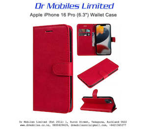 Apple iPhone 16 Plus Wallet Case: Apple iPhone 16 Plus, 6.7" Wallet Case (Red)