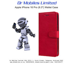 Apple iPhone 16 Pro Wallet Case: Apple iPhone 16 Pro, 6.3" Wallet Case (Red)