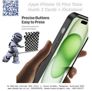 Smartphone Cases Screen Protectors: Apple iPhone 15 Plus Case with Card Holder and Kick Stand (RAFI)