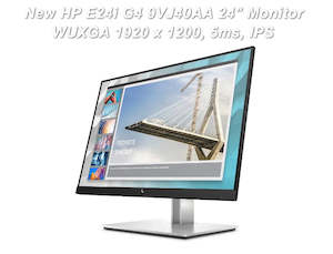 Monitors: HP E24i G4 9VJ40AA, 1920x1200, 24-inch WUXGA, Desktop, LCD,  Monitor Display