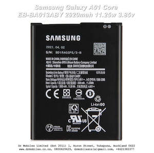 Phone Batteries: Original Battery for Samsung A01 Core EB-BA013ABY 2920mah 11.25w 3.85v