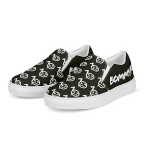 BommyKnockerz - Men’s Slip-on Shoes - Bommy Print - (BLACK)