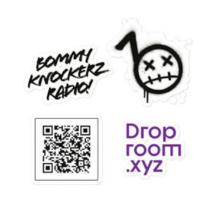 BommyKnockerz - Square Sticker Sheet - (WHITE)