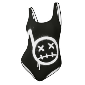 BommyKnockerz - Women's - One-Piece Swimsuit - (BLACK)