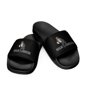 Malik English - Men’s slides (BLACK STRAP)