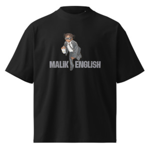 Malik English - Oversized High Neck Tee (BLACK)