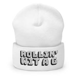 Differ_Ant - Rollin' Wit A G - Embroidered Beanie - (WHITE)
