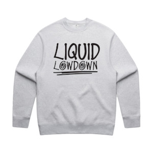 Liquid Lowdown - Men's White Marle Sweatshirt