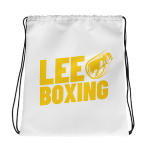 Lee Boxing - White Drawstring Bag