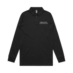 Organic Genetics - The Stacked Black Longsleeve Polo