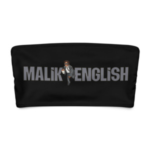 Malik English: Malik English - Bandeau Bikini Top (Black)