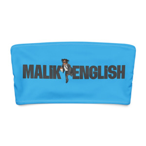 Malik English - Bandeau Bikini Top (Blue)