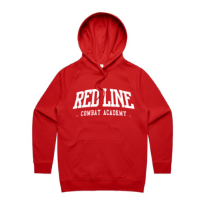 RLCA - Women's Red Hoodie - White Logo 2