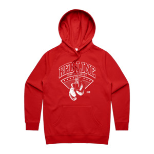 RLCA - Women's Red Hoodie - White Logo 1