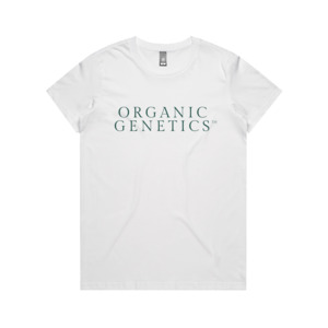 Organic Genetics - Women's White Stacked Tee