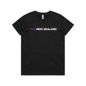 Tees: WITH YOU WOMEN’S BLACK TEE - FOR NZ