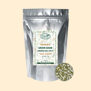 Beans & Pulses: Green Gram Split (Moong Split) Organic 3kg - DTE Foods
