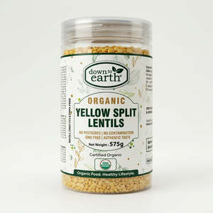Beans & Pulses: Yellow Split Lentils (Moong Dal) Organic 575g