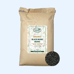 Beans & Pulses: Black Mung (Urad Whole) Beans Organic 25kg - DTE Foods