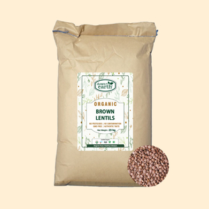 Beans & Pulses: Brown Lentils Organic 25kg - DTE Foods