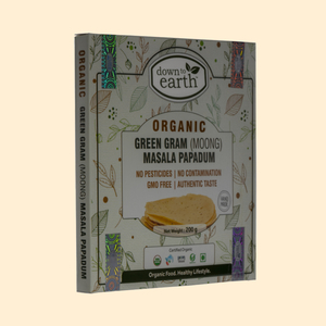 Products: Green Gram Lentil Masala (Moong Masala) Papadum Organic 200g - DTE Foods