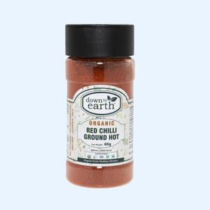 Red Chilli Ground Hot Organic 60g - DTE Foods