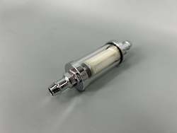 Fuel: Fuel Filter Glass See Thru Fixed Inlet and Outlet 9.4mm Ends