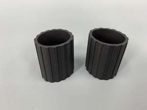 Body: Rear Seat Backrest Buffer Ribbed Rubber Beetle -1958 Pair