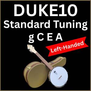 DUKE10-V3 LEFT-HANDED Banjo Ukulele | Hard Case | Worth Brown Strings