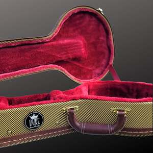 Accessories: Custom Hard Case for DUKE10 Banjolele with Vintage-Style Tweed Finish