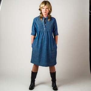 New Arrival: Womens Chambray Dress - Light Indigo