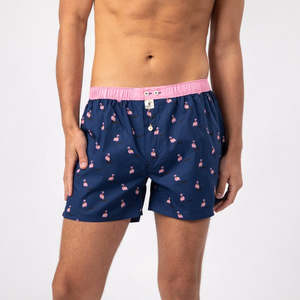 Cotton Boxer Shorts Flamingo